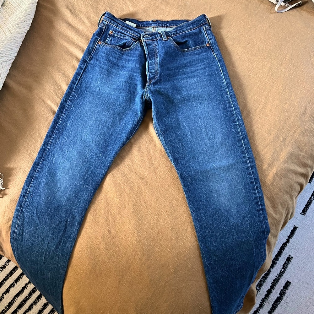 Vintage Levi 501s button fly straight leg jeans